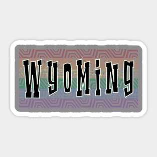 LGBTQ PATTERN AMERICA WYOMING Sticker